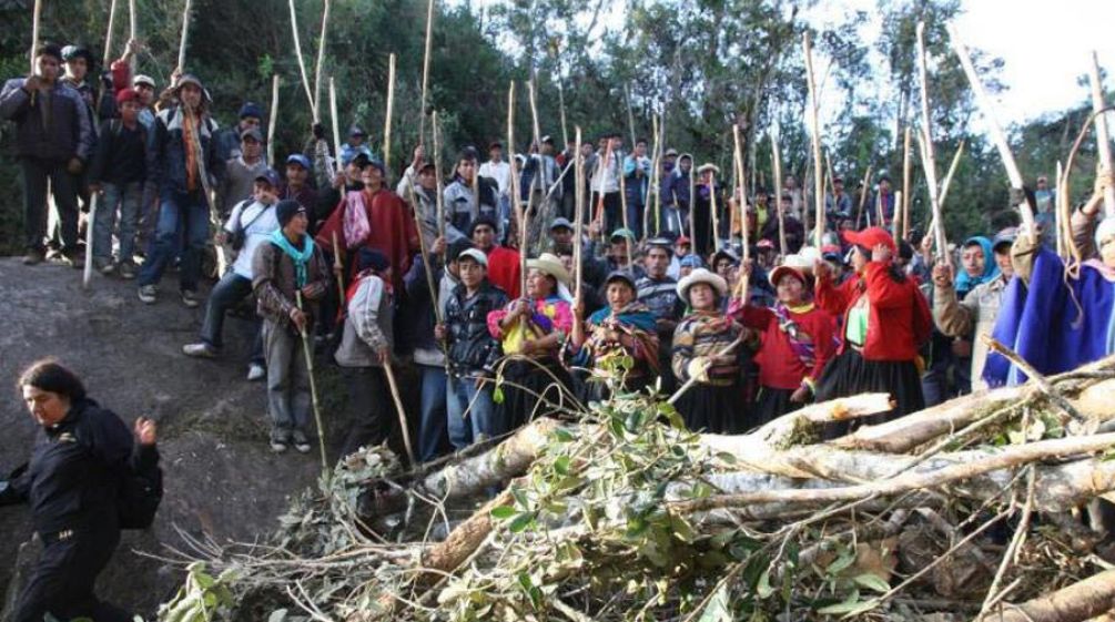 Protesta en Cañaris, Lambeyeque, Perú